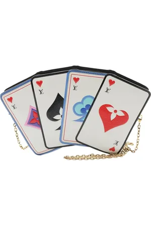 LOUIS VUITTON 2020 Monogram and Leather Game on Heart Pochette Cartes Umhängetasche