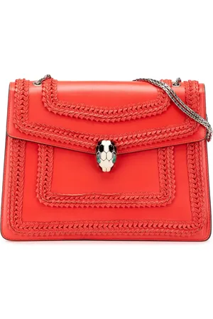Bvlgari 2000-2024 große Plisse Serpenti Forever Schultertasche