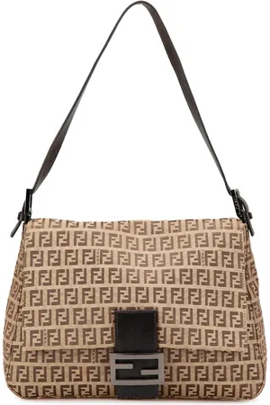 Fendi 2010-2024 Zucchino Mamma Forever Schultertasche aus Canvas