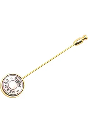 Hermès 2010-2024 vergoldete Clou de Selle Stick Pin Brosche