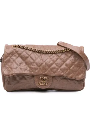 CHANEL 2012 große gesteppte Shiva Flap Umhängetasche aus glasiertem Kaviarleder