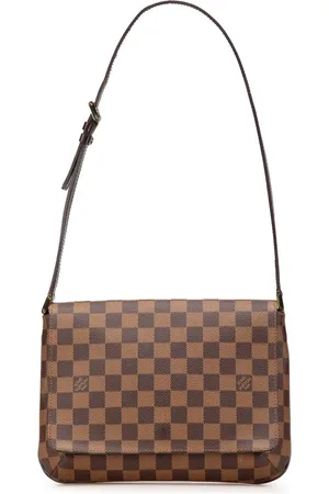 LOUIS VUITTON 2002 Damier Ebene Musette Tango Schultertasche mit kurzem Riemen