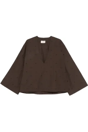The Attico Bluse mit V-Ausschnitt