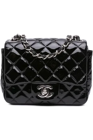 CHANEL 2012-2013 mini Square Classic Single Flap Umhängetasche aus Lackleder