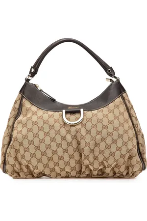 Gucci 2000-2015 GG Canvas Abbey Schultertasche mit D-Ring