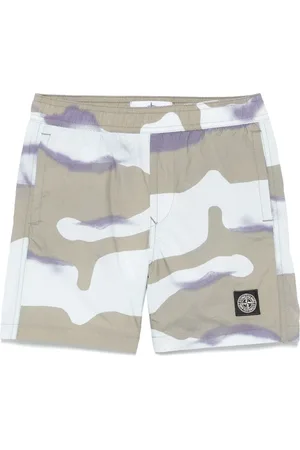 Stone Island Badeshorts mit Logo-Applikation