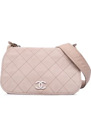 CHANEL 2013-2014 Highlander Kuriertasche aus Kalbsleder mit Ziernähten