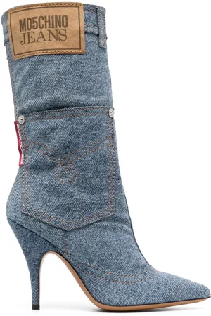Moschino Stiefel mit Logo-Patch 115mm