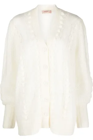 Twin-Set Cardigan mit Zopfmuster