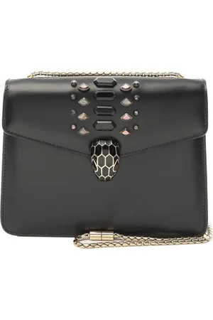Bvlgari 2000-2024 verzierte Serpenti Forever Umhängetasche aus Kalbsleder