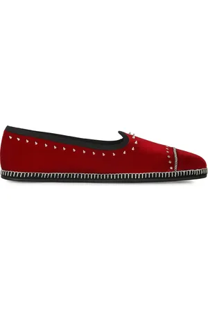 Giuseppe Zanotti Samt-Loafer mit Nieten