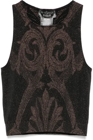 Wolford Cropped-Top aus metallischem Jacquard