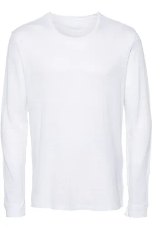 120% Lino Halb transparentes Leinen-T-Shirt