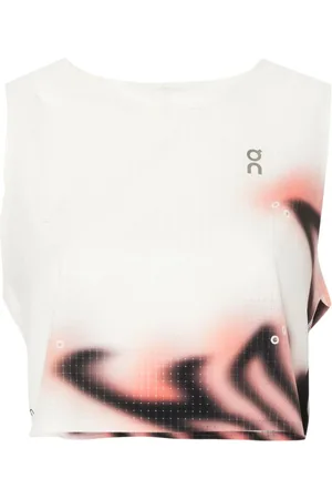 On Running Top mit Windowpane-Print