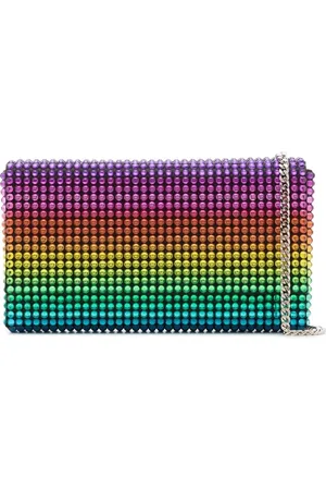 Amina Muaddi Paloma Clutch mit Kristallen