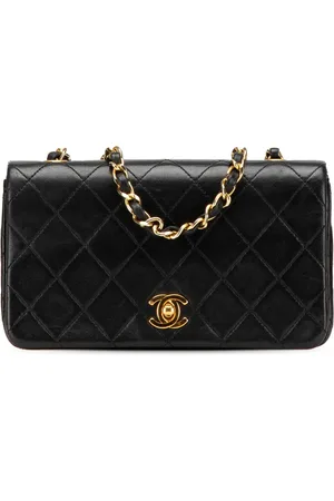 CHANEL 1989-1991 mini Full Flap Umhängetasche mit CC