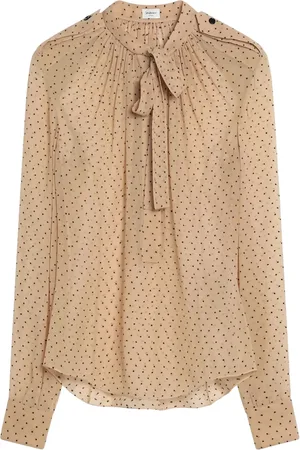 Saint Laurent CAMICIA Bluse mit Polka Dots