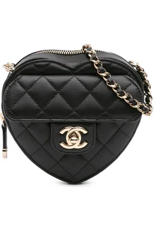 CHANEL 2021 Mini Lambskin CC in Love Heart crossbody bag