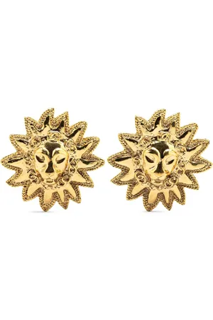 CHANEL 1970-1980 vergoldete Lion Ohrclips