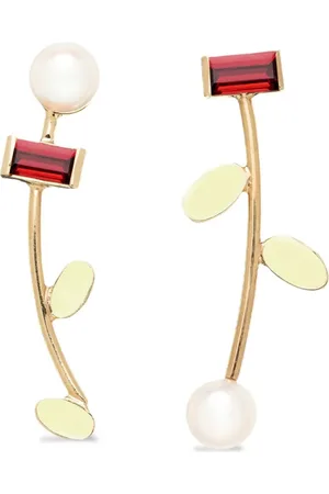 Aliita 18kt Petalos Flor Gelbgoldohrringe