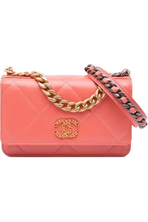 CHANEL 2020 Quilted Lambskin 19 Wallet on Chain satchel
