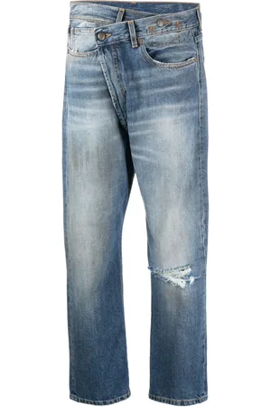R13 Jeans mit Stone-Wash-Effekt