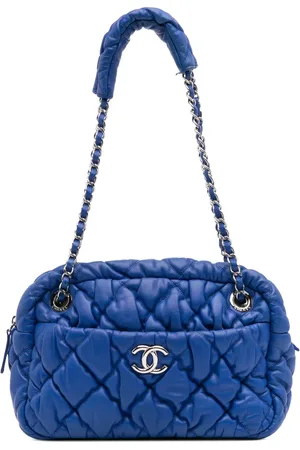 CHANEL 2009-2010 Quilted Lambskin Bubble Quilt Camera shoulder bag
