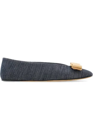 Salvatore Ferragamo Vara Ballerinas aus Denim