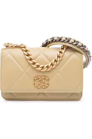 CHANEL 2021-2024 Quilted Lambskin 19 Wallet on Chain satchel