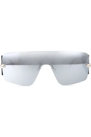 Alexander McQueen Verspiegelte Sonnenbrille mit Shield-Gestell