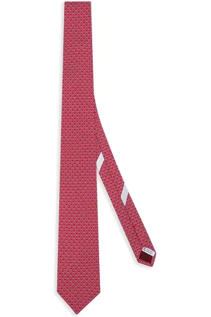 Salvatore Ferragamo Seidenkrawatte mit Gancini-Print