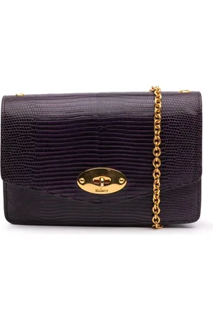 MULBERRY 2015-2024 mini Darley Umhängetasche aus Kalbsleder mit Eidechsen-Prägung