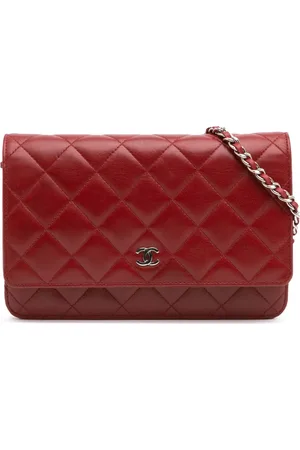 CHANEL 2014-2015 CC Quilted Lambskin Wallet on Chain crossbody bag