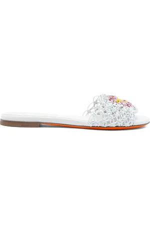 santoni Pantoletten mit Webmuster