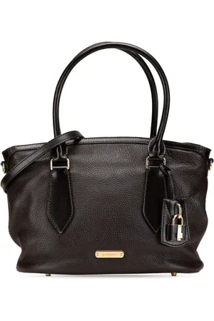 Burberry 2013-2024 mittelgroße Baynard Satchel-Tasche aus gekörntem Kalbsleder