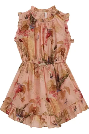ZIMMERMANN Gerüschtes Kleid mit Blumen-Print
