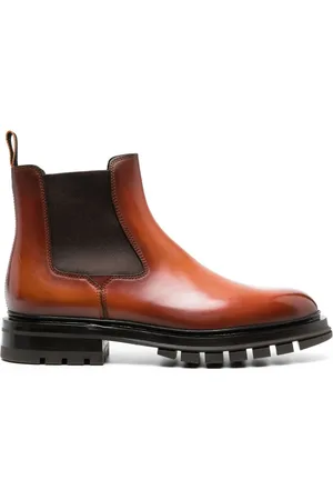 santoni Chelsea-Boots mit Glanzoptik