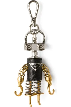 Prada Robot Taschenanhänger aus Saffiano-Leder