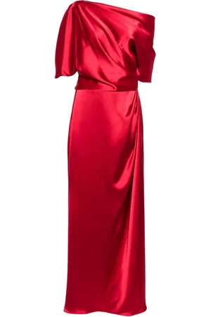 Amsale Schulterfreies Abendkleid aus Satin
