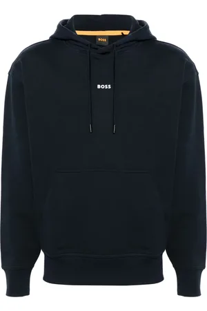 HUGO BOSS Hoodie mit gummiertem Logo
