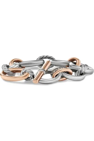 David Yurman 18kt Rotgoldarmband mit Diamanten
