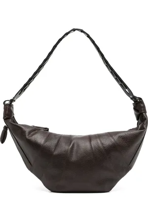 LEMAIRE Große Chevron Croissant Tasche