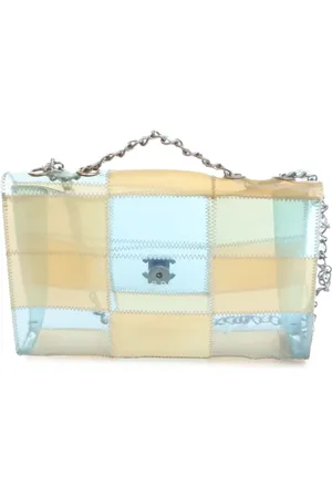 CHANEL 1997-1999 Medium CC PVC Stitched Patchwork Flap shoulder bag