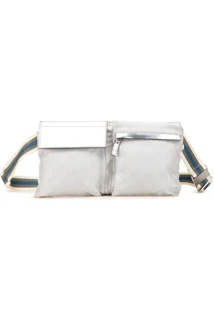 Gucci 2000-2015 GG Canvas Web Double Pocket belt bag