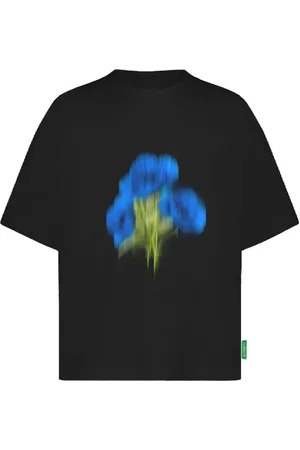 FLÂNEUR T-Shirt mit Blurred Flower-Print