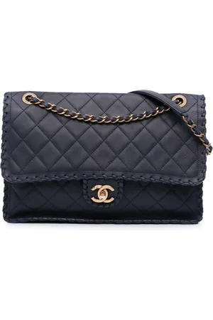 CHANEL 2015-2016 Jumbo Quilted Calfskin Happy Stitch Flap crossbody bag