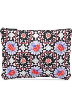 CHANEL 2014-2015 Paris Dubai Medium Printed Canvas Cosmetic Case clutch bag