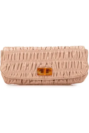 Prada 2000-2013 Nappa Gaufre Turn Lock clutch bag