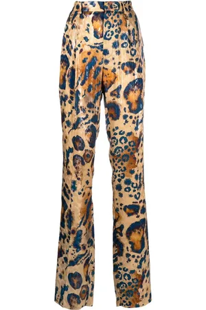 Roberto Cavalli Gerade Hose mit Animal-Print