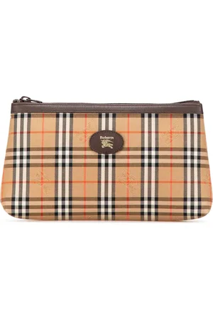 Burberry 20th Century Haymarket Check Canvas clutch bag